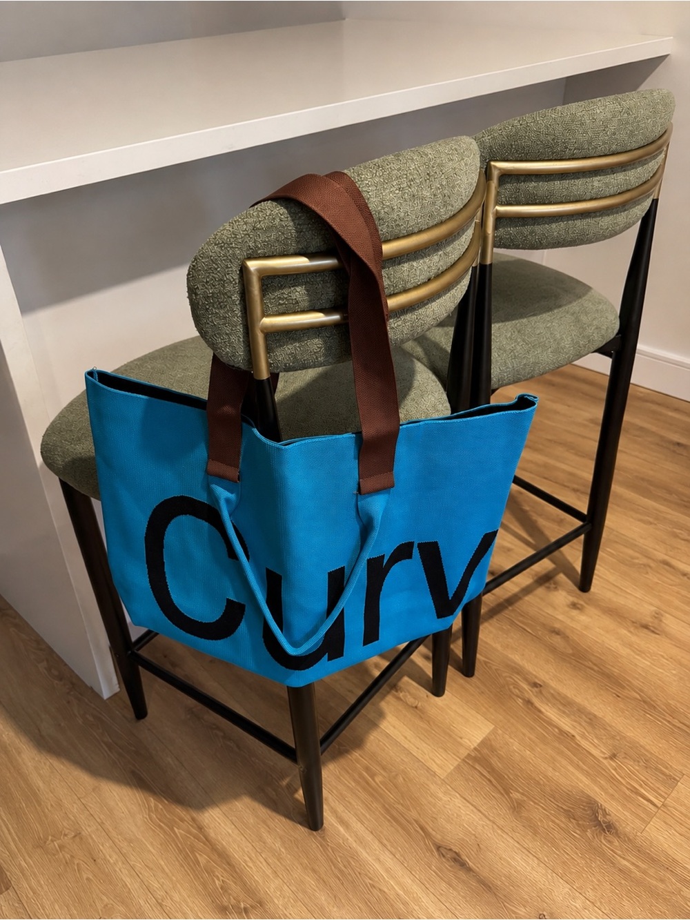 Curves by Sean Brown Cerulean Tote